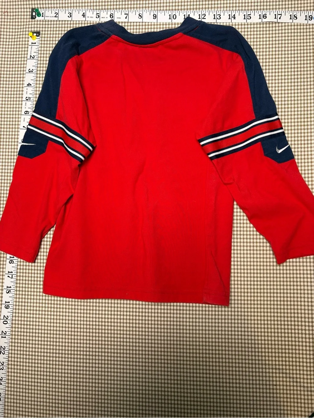 Y2K Nike Cleveland Indians Long Sleeve Shirt Youth Size 5 MLB Baseball Red